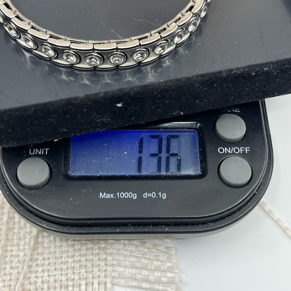 Vintage Stainless Steel CZ Flex Bracelet - Picture 15 of 16